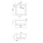 Square White Ceramic Undermount Sink